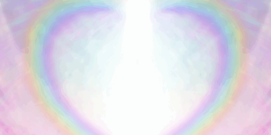 Herz umramt von Regebogen Farben